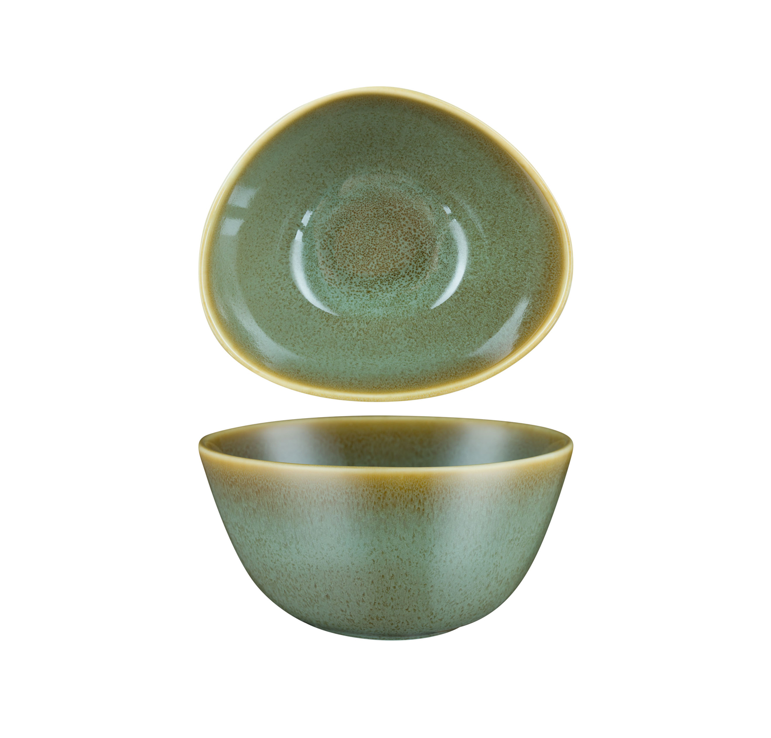 FYNBOS ALOE GREEN OVAL BOWL 12CM 300ML (NG4521-12GR)(6)