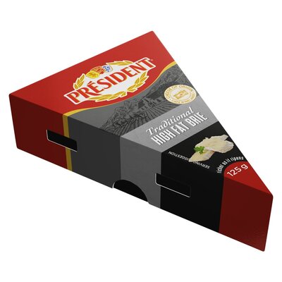 BRIE WEDGE (12X125G) PRESIDENT 