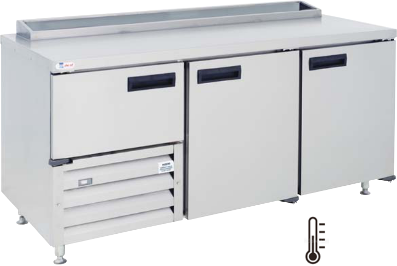 2.5 S/STEEL DOOR PIZZA TOP UND ERBAR FRIDGE (QUB6PZTH) 1.8