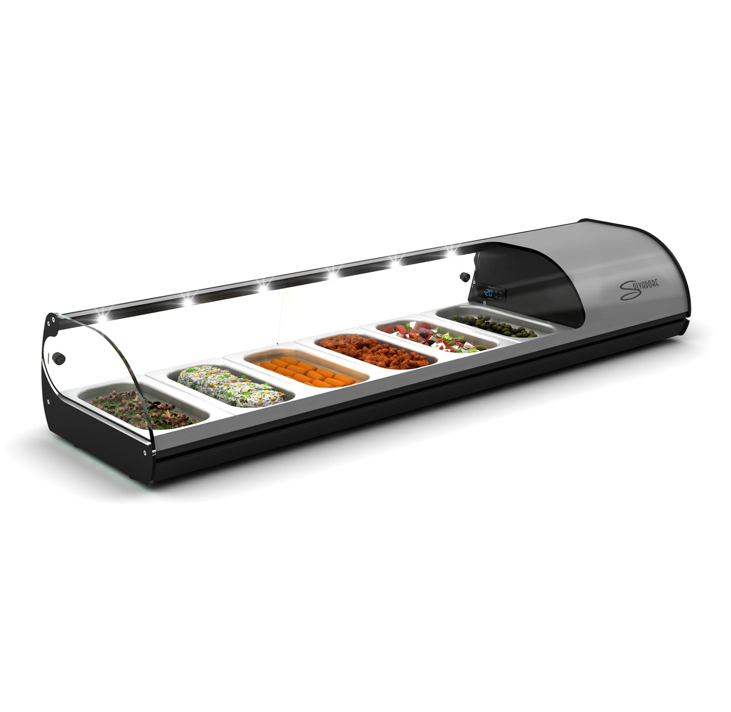 COLD FOOD BAR - SALVADORE 6 IN SERT - SILVER (SDF5006)