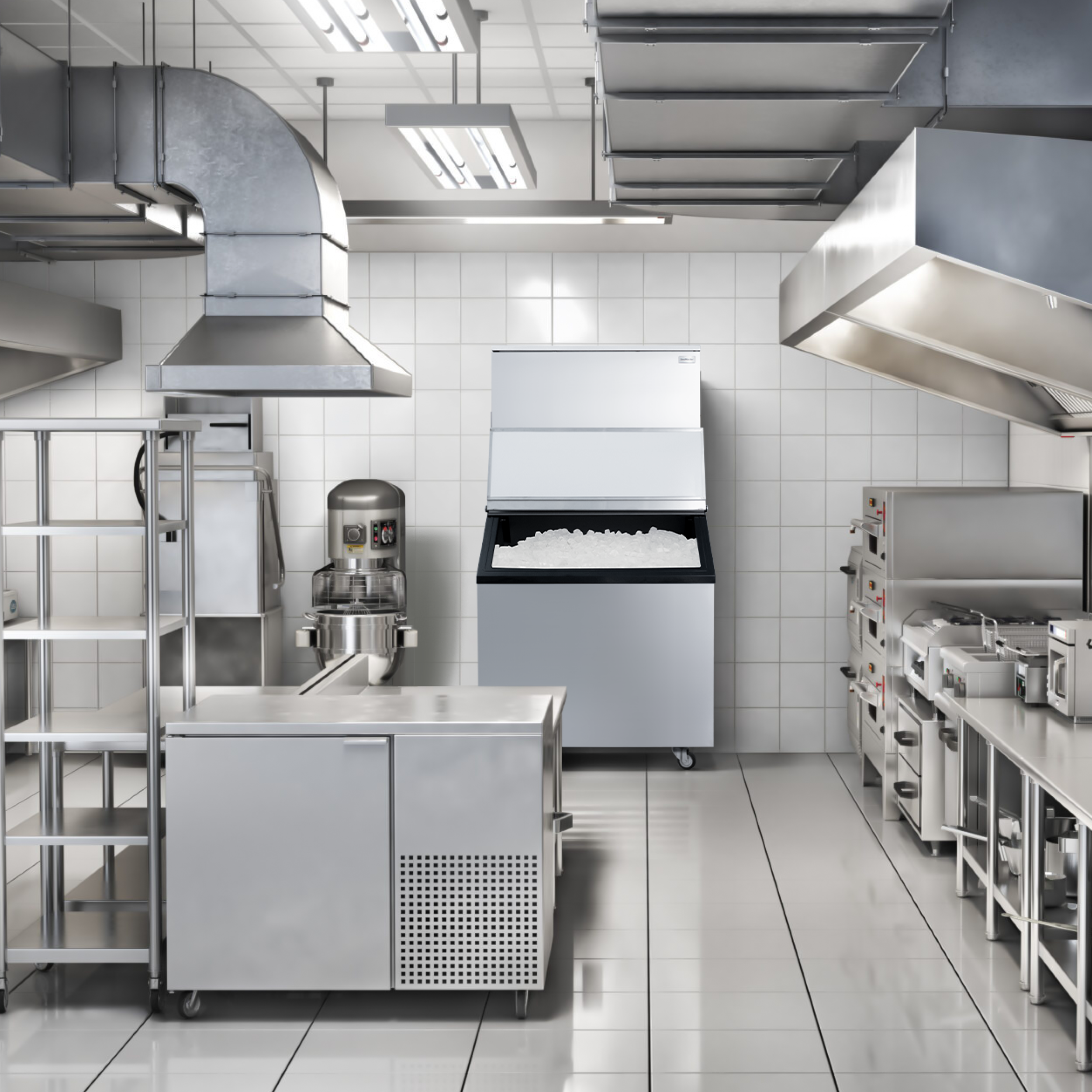 ICE MACHINE SNOMASTER 150KG INCLUDING BIN (SM-150)