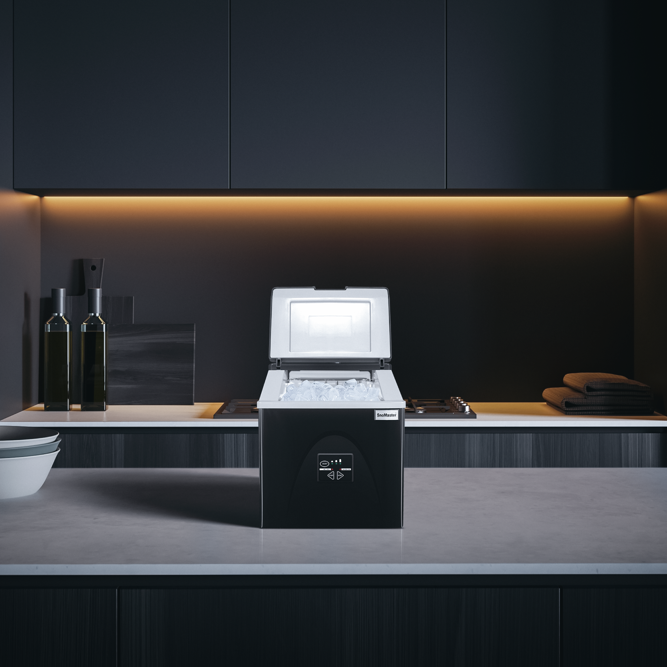 ICE MACHINE 20KG SNOMASTER TABLE TOP BLACK (ZBC-20BLACK)