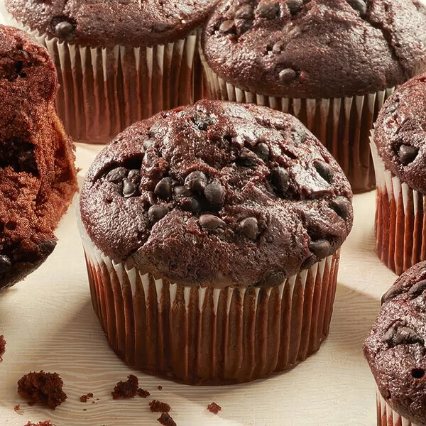 MUFFIN DOUBLE CHOCOLATE 55GR INDIVIDUALLY WRAPPED 48 S