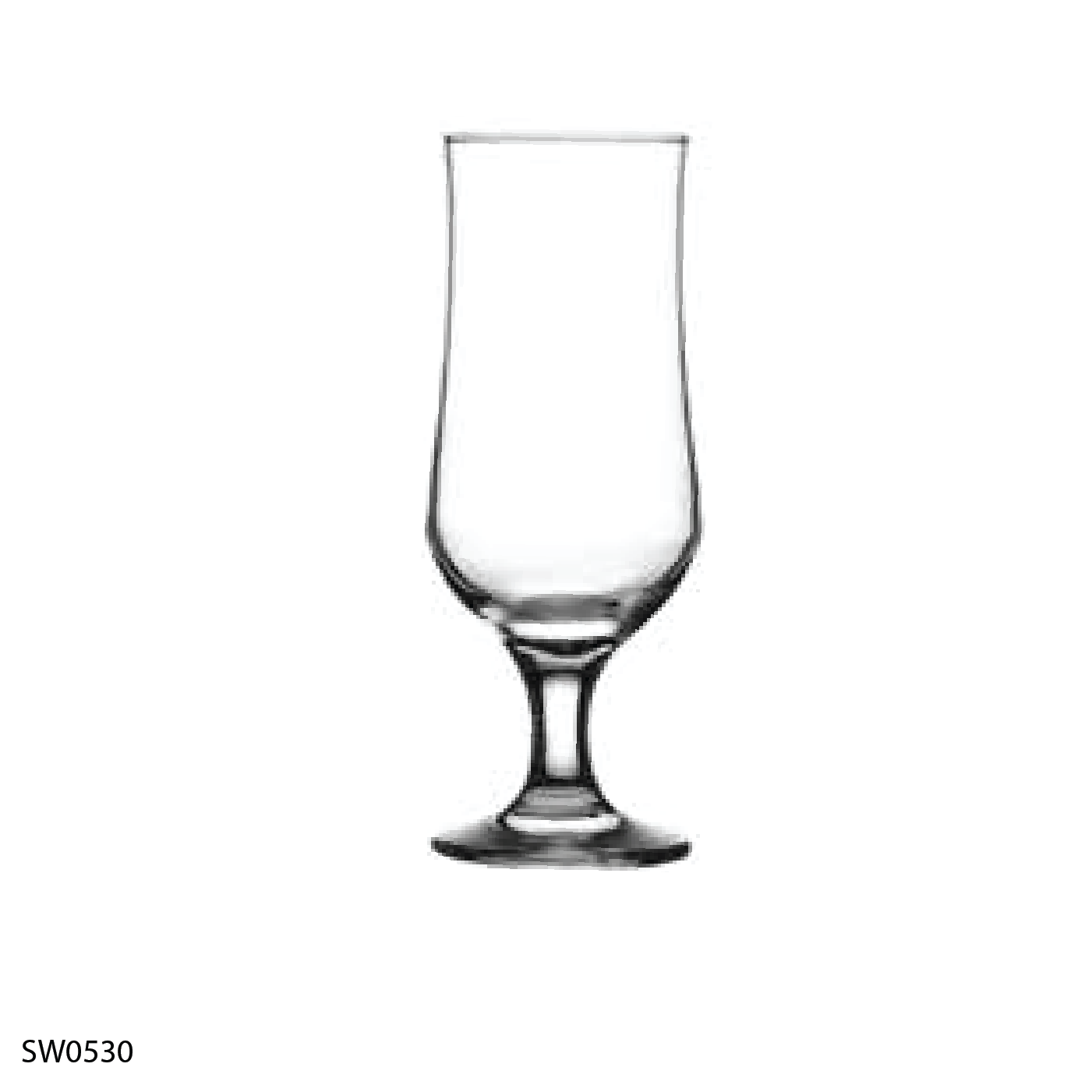 INDO BLOOM STEM BEER GLASS 370ML (SW0530) (10049) (24)
