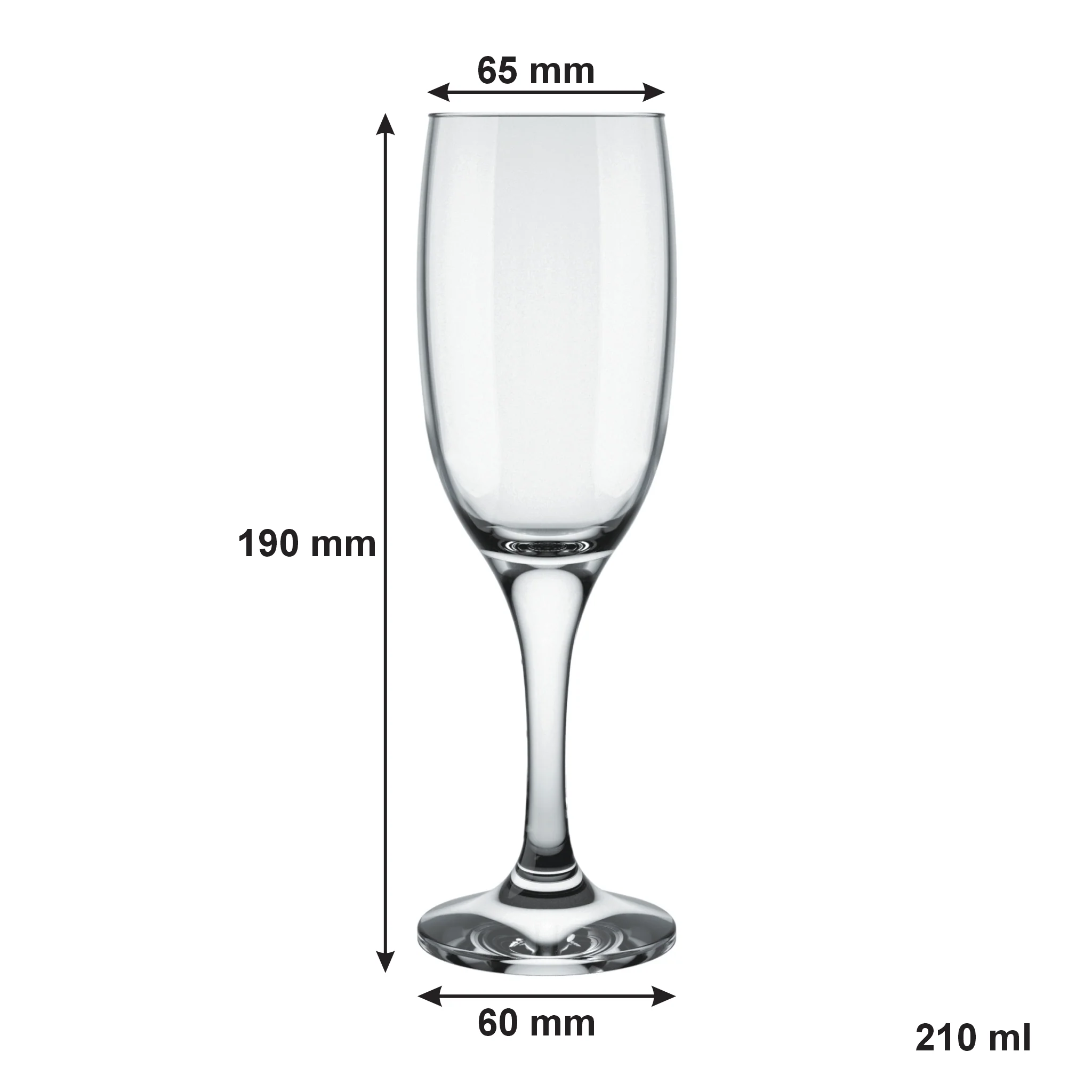 NADIR STEMMED FLUTE GLASS 210ML (27546)(12)