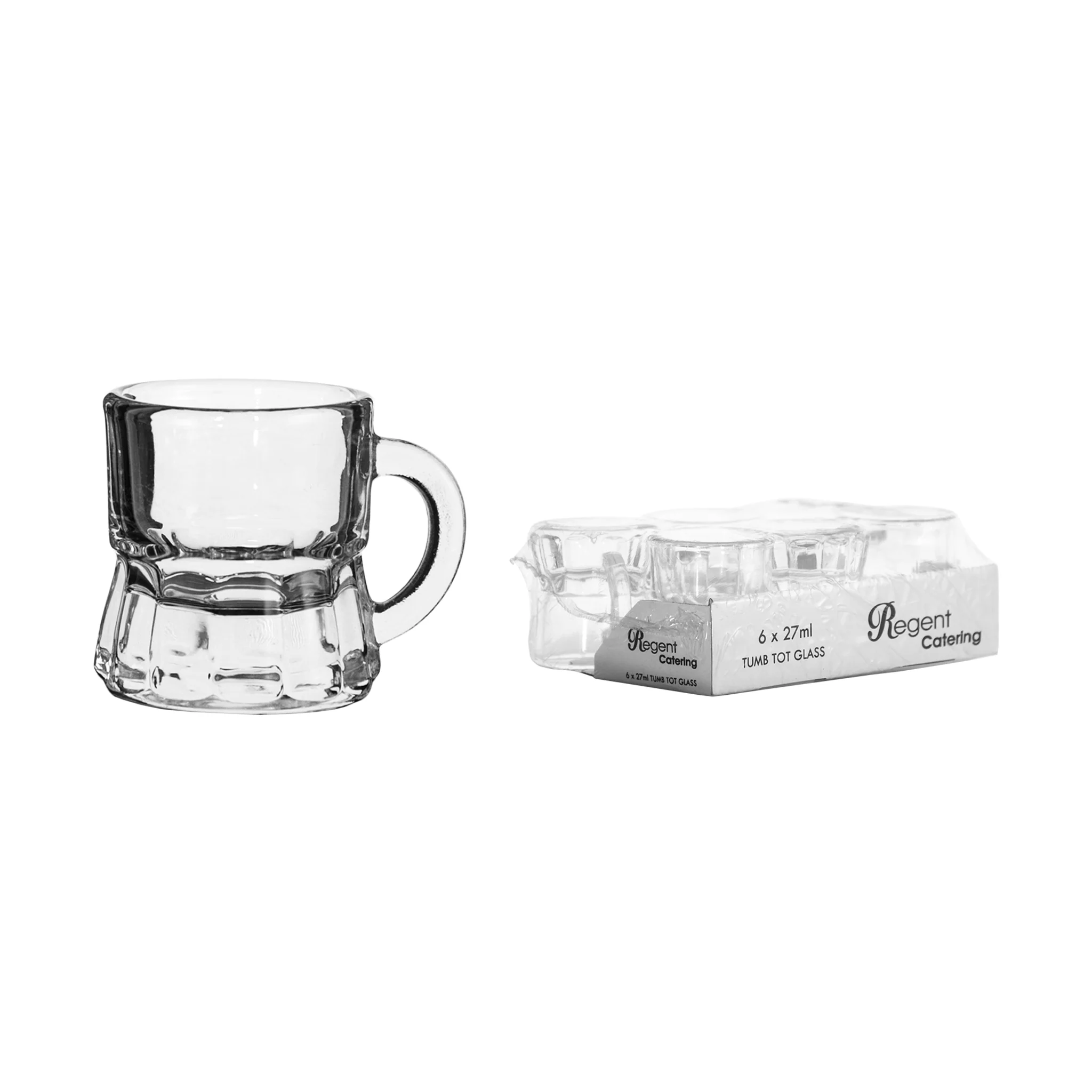 GLASS TOT MEASURE WITH HANDLE 25ML (6S)(10237)