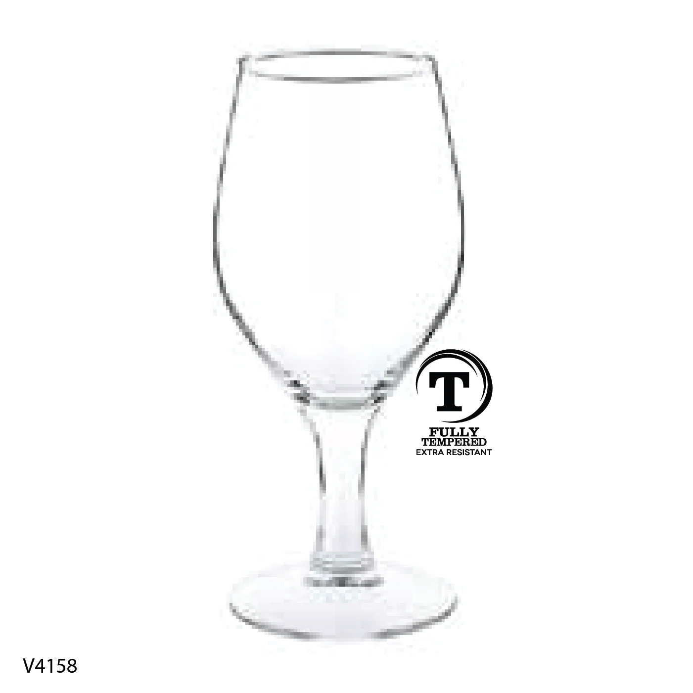 VIC BARLEY STEM BEER GLASS 350ML (V4158)(6)