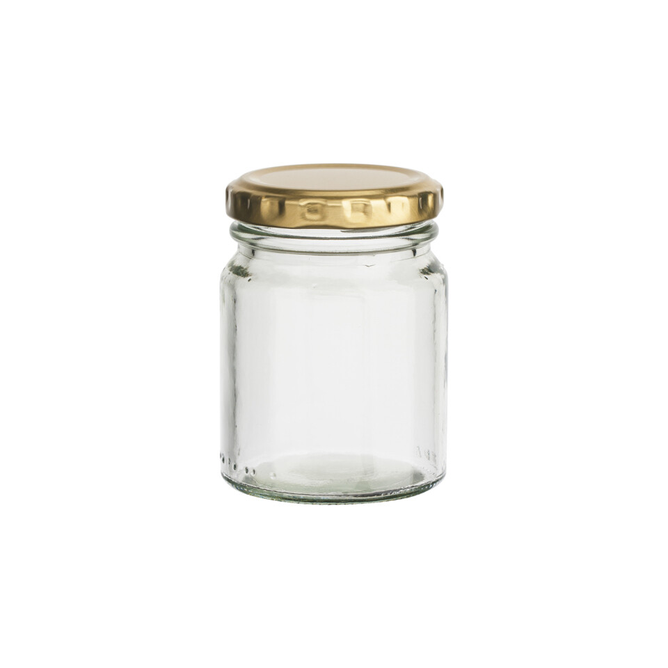 JAR PICKLE 125ML WITH GOLD LID (27428)(13533)(24)