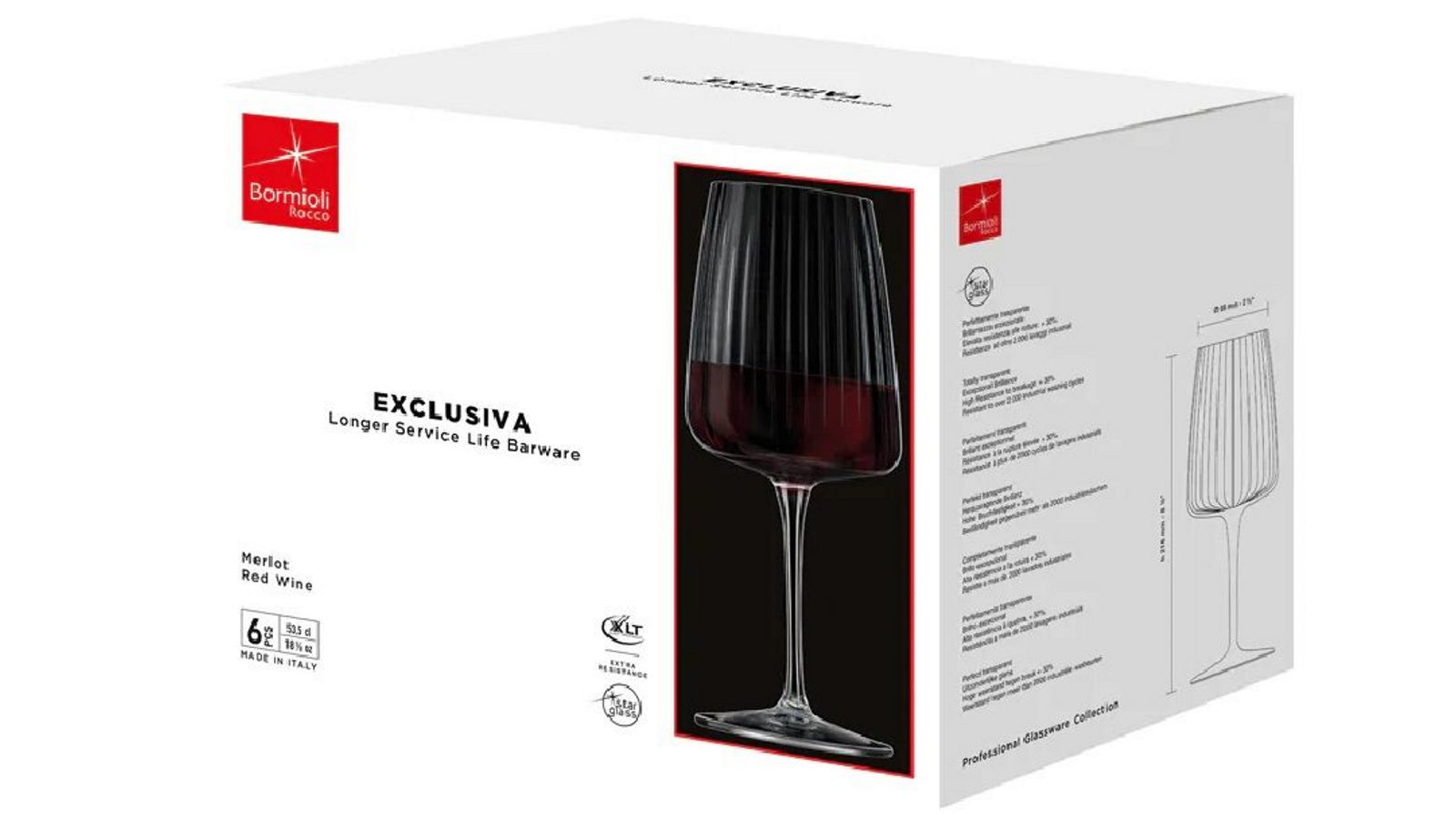 EXCLUSIVA RED WINE 535ML BORMIOLI (BR3.49788)(6)