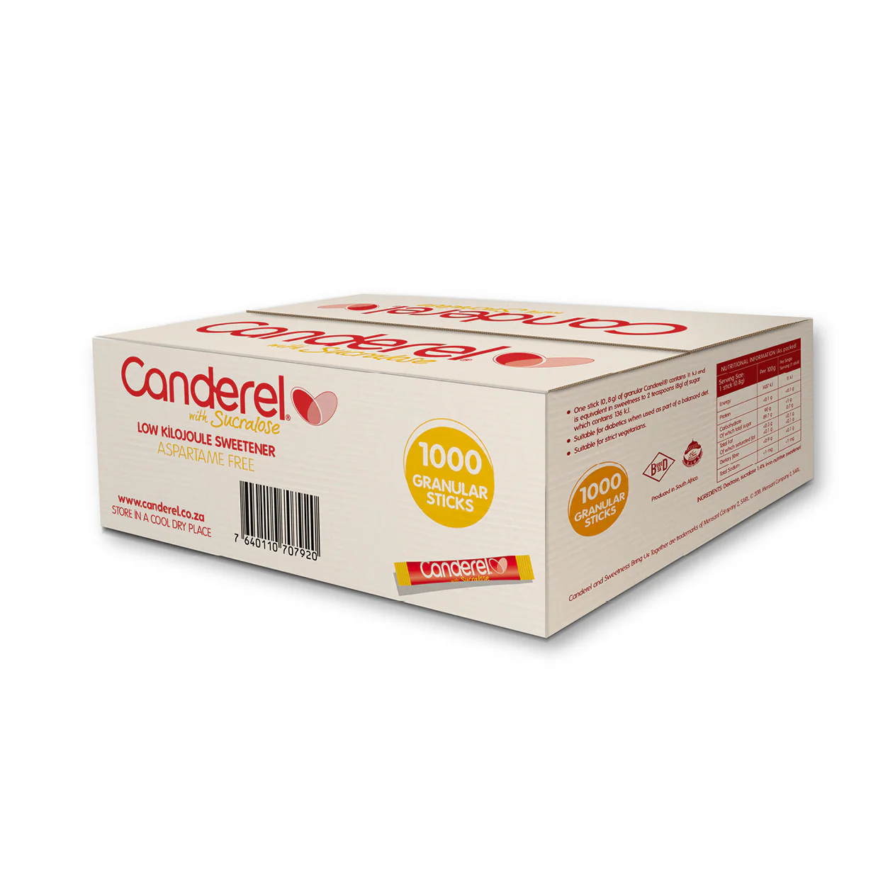CANDEREL STICKS BOX YELLOW SUCRALOSE