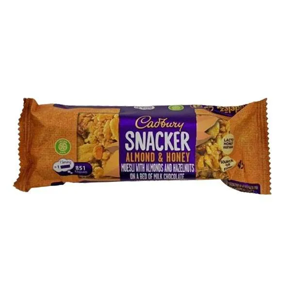 CHOCOLATE SNACKER ALMOND & HONEY (24X45GR)