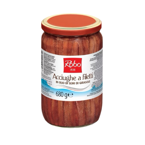 ANCHOVY FILLETS IN OIL (JAR) 680G (ANC006)