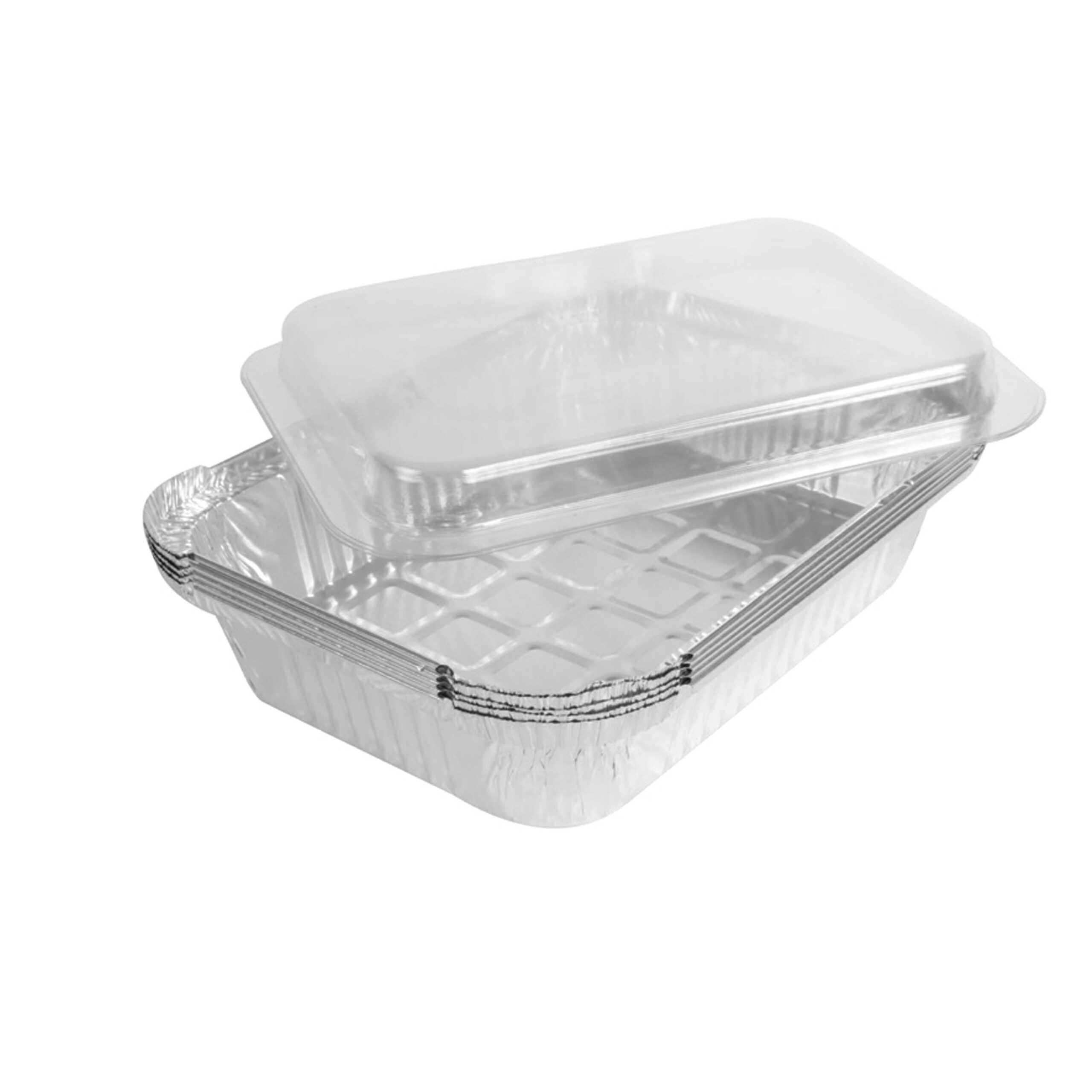 ALUMINIUM TRAY 4153 PLUS CLEAR CLEAR LIDS 250 S