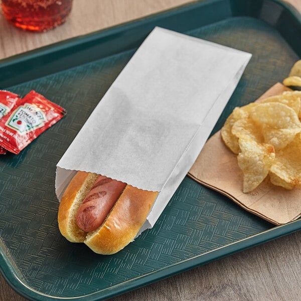 GREASE PROOF HOT DOG WHITE PLAIN (500S)