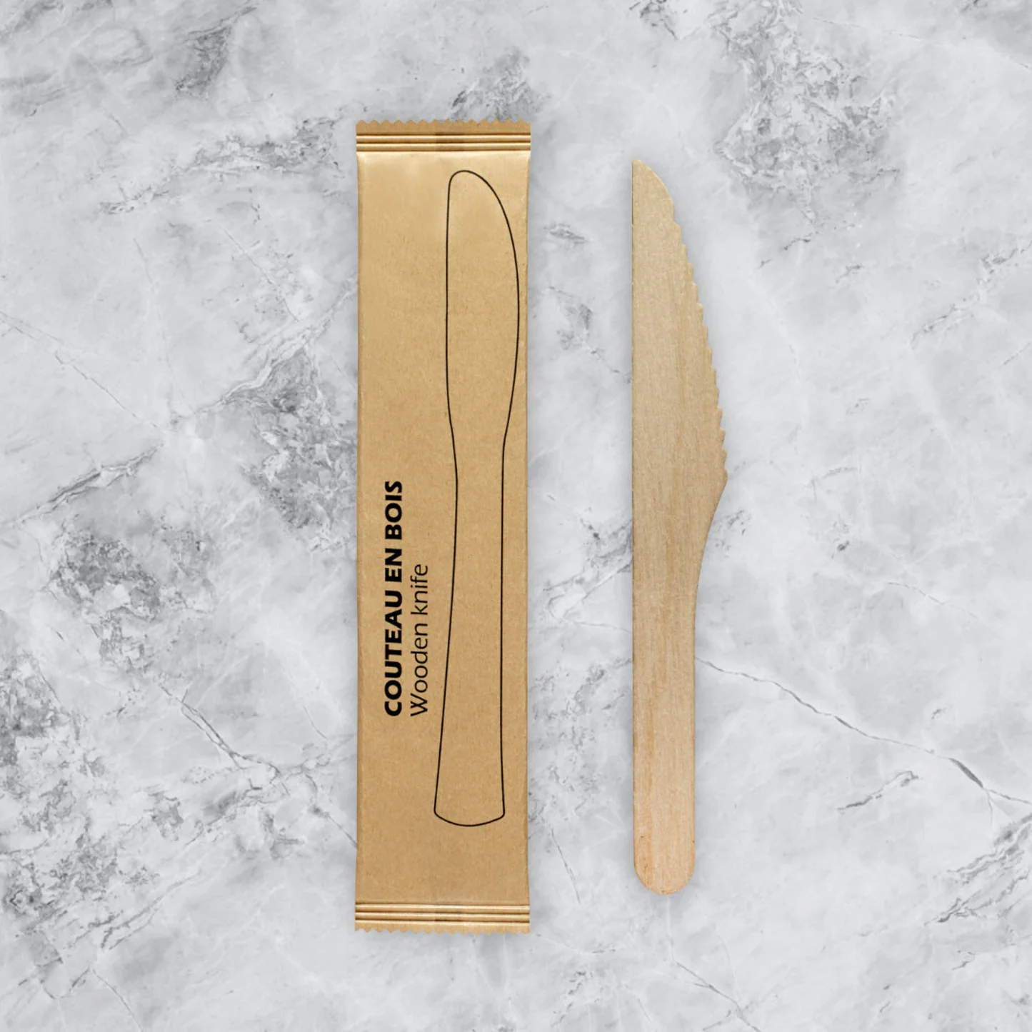 WOODEN KNIFE (100S) INDIVIDUALLY WRAPPED