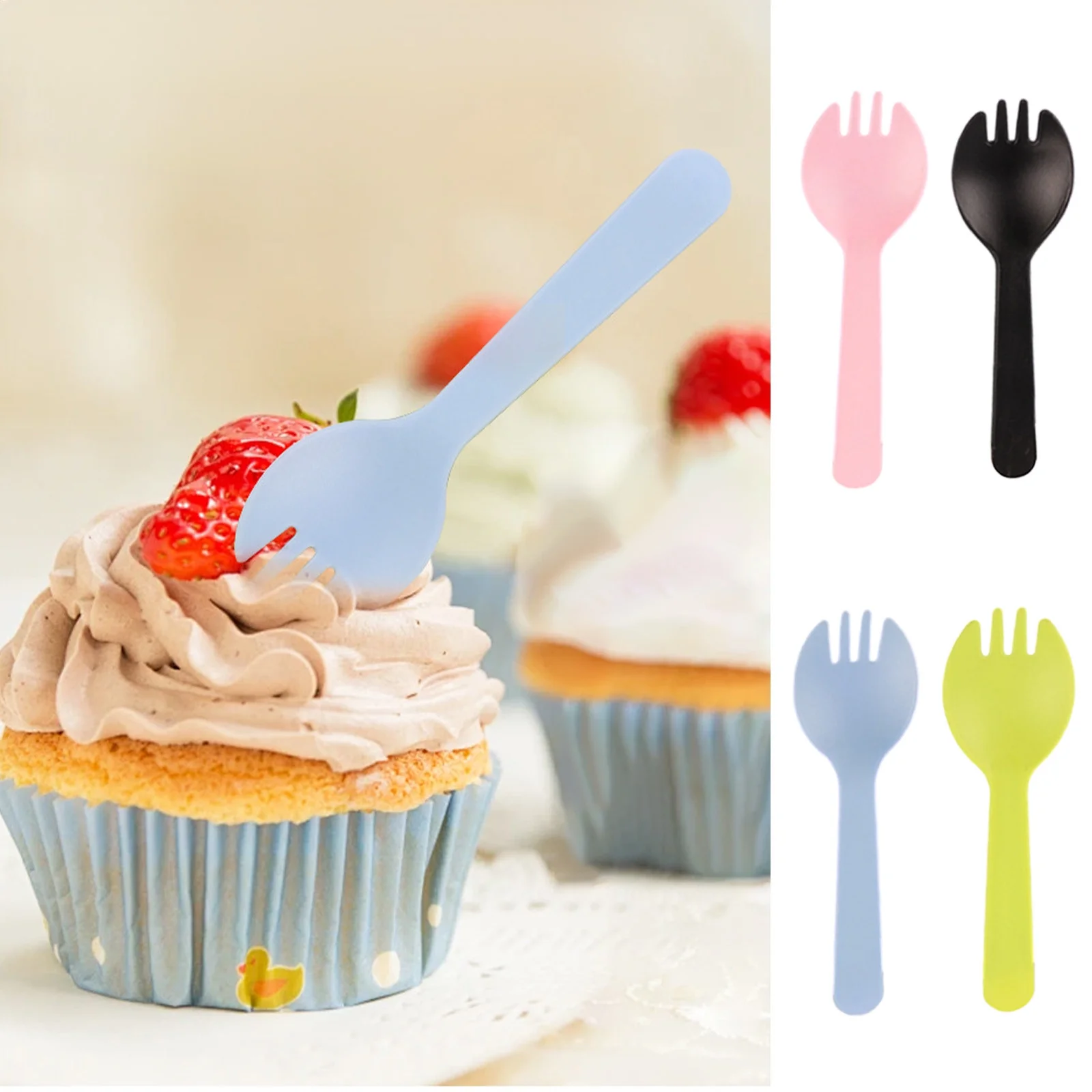PLASTIC SPOON DESSERT (250) INDIVIDUALLY WRAPPED BLACK