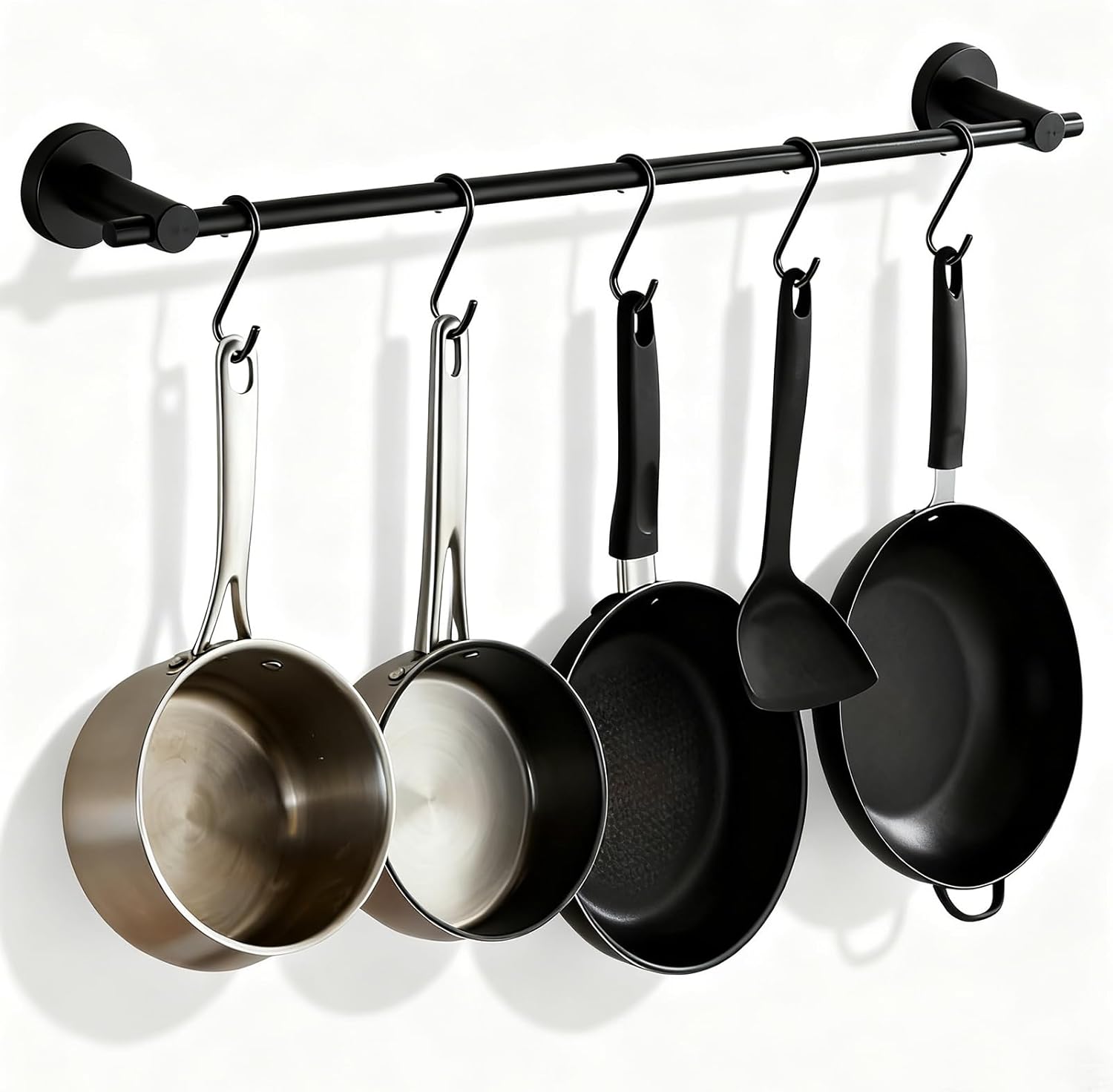 POT RACK STAINLESS STEEL WALL MOUNTED 900MM (PTRK1111O7)