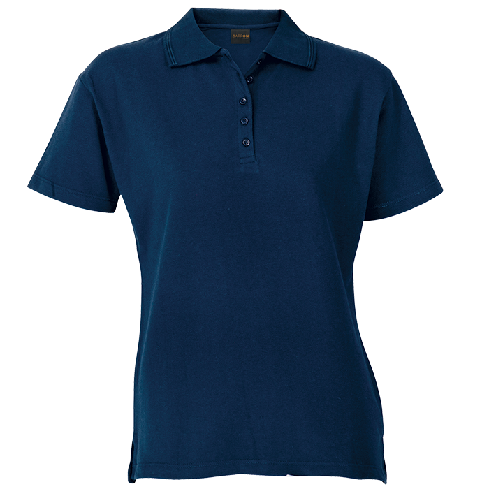 LADIES GOLF PIQUE 200G NAVY XSMALL (16088)(L-200)