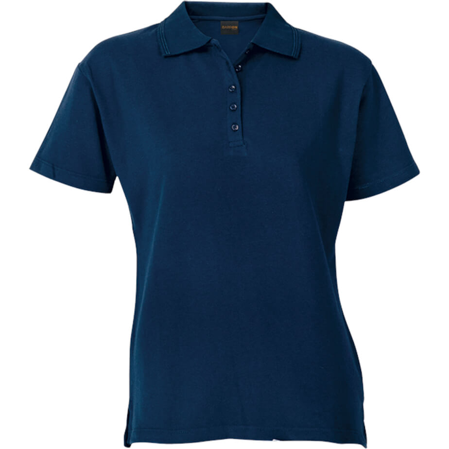 LADIES GOLF PIQUE 200G NAVY 1XLARGE (16092)(L-200)