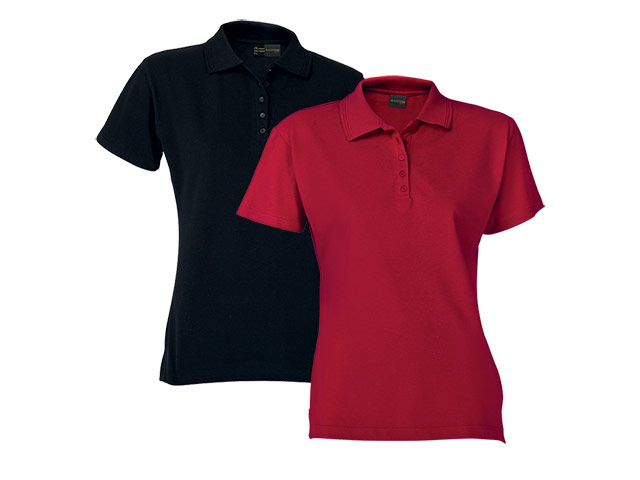 LADIES GOLF PIQUE 200G RED MEDIUM (35129)(L-200)