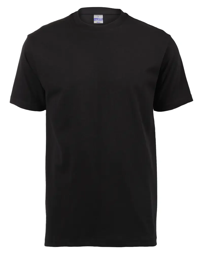 T-SHIRT V NECK 180G BLACK 1XLARGE (13907)(TSV180B)