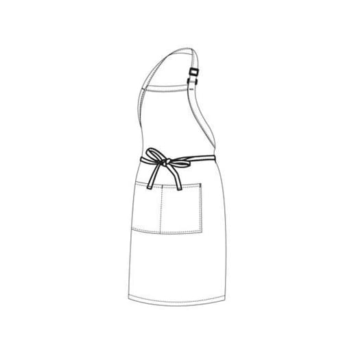 APRON FULL BIB WHITE (UNI4019) 