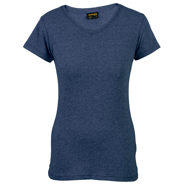 LADIES T-SHIRT SLIM VNECK 170G NAVY MED (749676)(L170SFV)