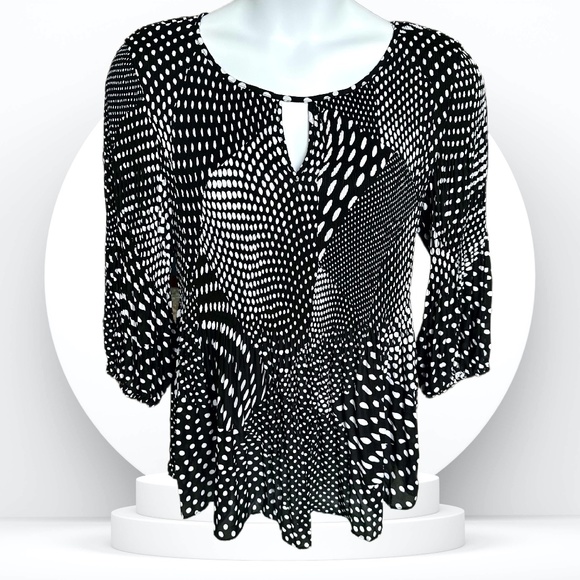 IVY TUNIC BLACK/WHITE MEDIUM (753512)(TU-IVY)