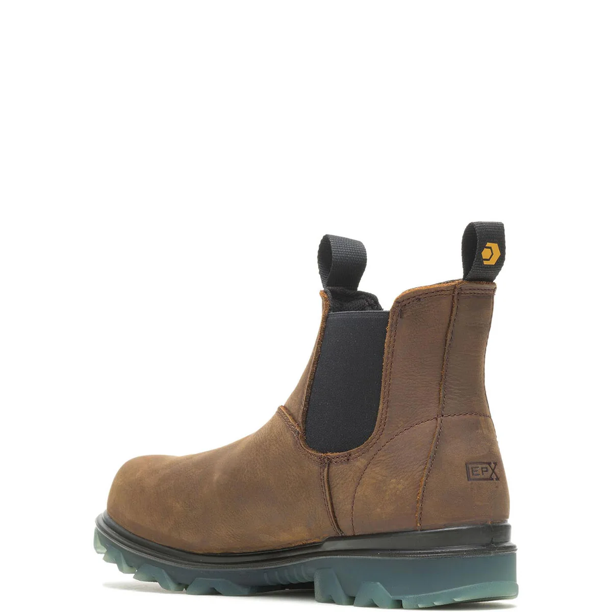 BOOTS SAFETY STEEL TOE CHELSEA BROWN SIZE 8 (740588)(SF003)