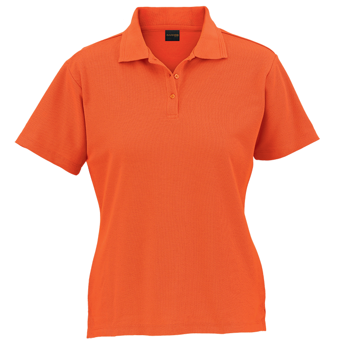 LADIES GOLF PIQUE 175G ORANGE MEDIUM (L-175)
