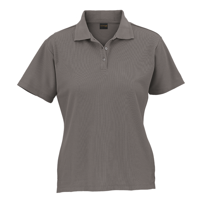 LADIES GOLF PIQUE 175G STEEL GREY LARGE (L-175)