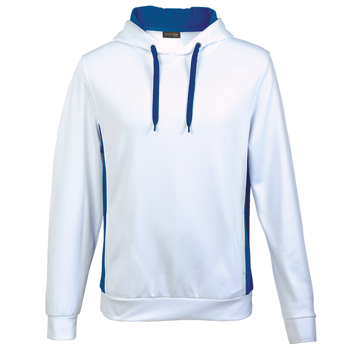 SWEATER TRACK HOODED WHITE/ ROYAL BLUE LARGE (SW-TRAC)