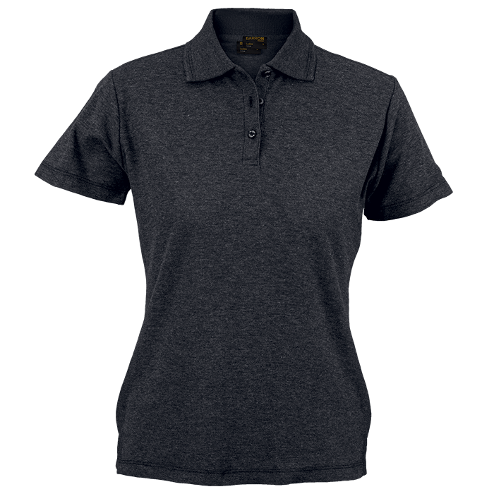 LADIES GOLF PIQUE 175G CHAR HEATHER 3XLARGE (L-175)