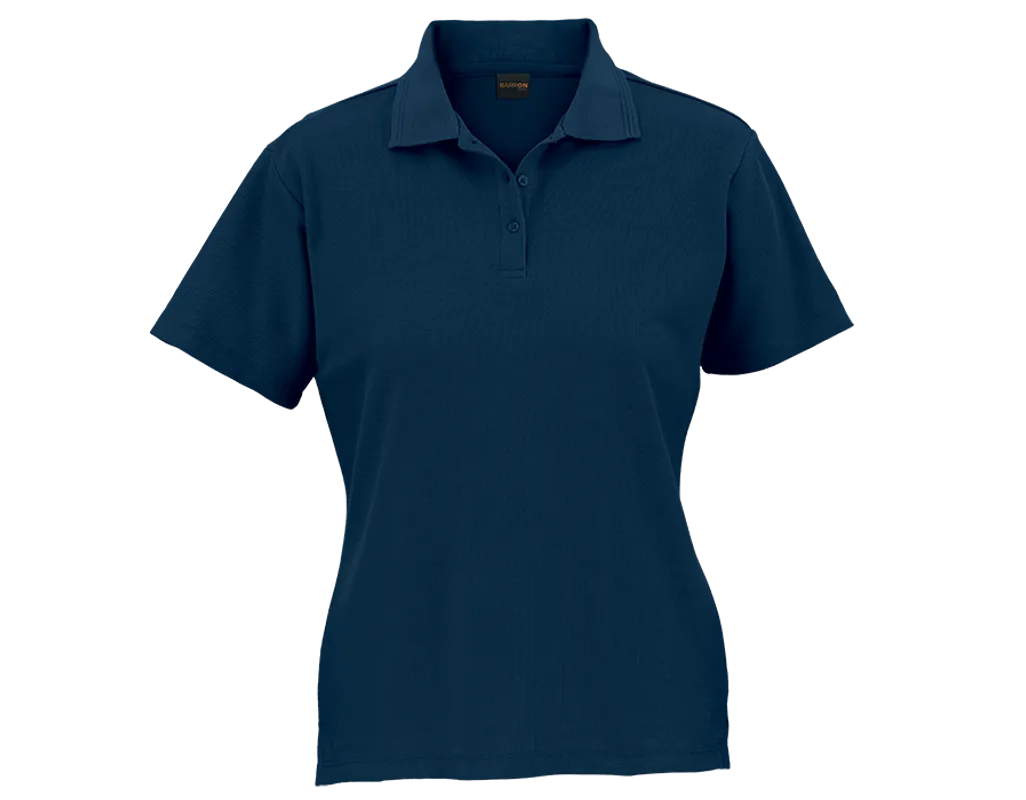 LADIES GOLF PIQUE 175G NAVY MEDIUM (L-175)