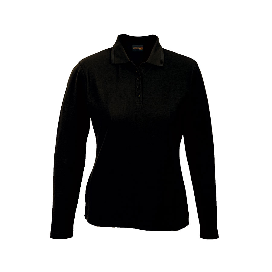 LADIES GOLF PIQUE 175G NAVY LARGE (L-175)