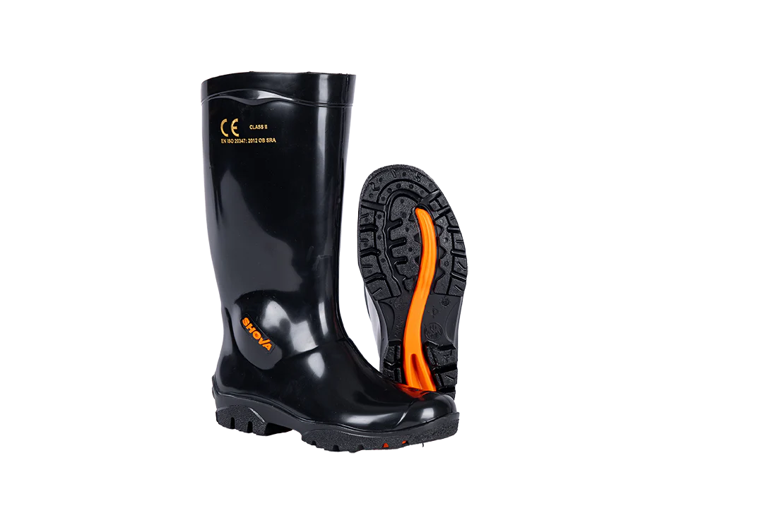 GUMBOOTS SHOVA KNEE HIGH BLACK SIZE 8 (VBBGP)