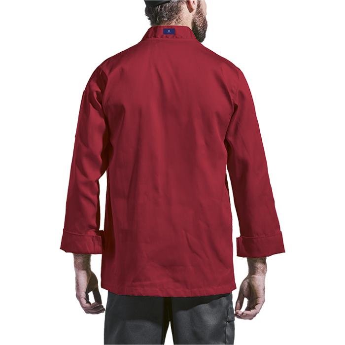 CHEF JKT LONG SLEEVE RED MEDIUM (JAC-03-XT)