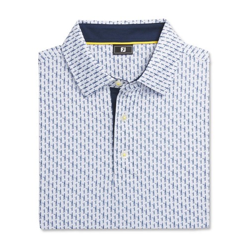 GOLF SHIRT HAZE WHITE/NAVY LARGE (HAZ)