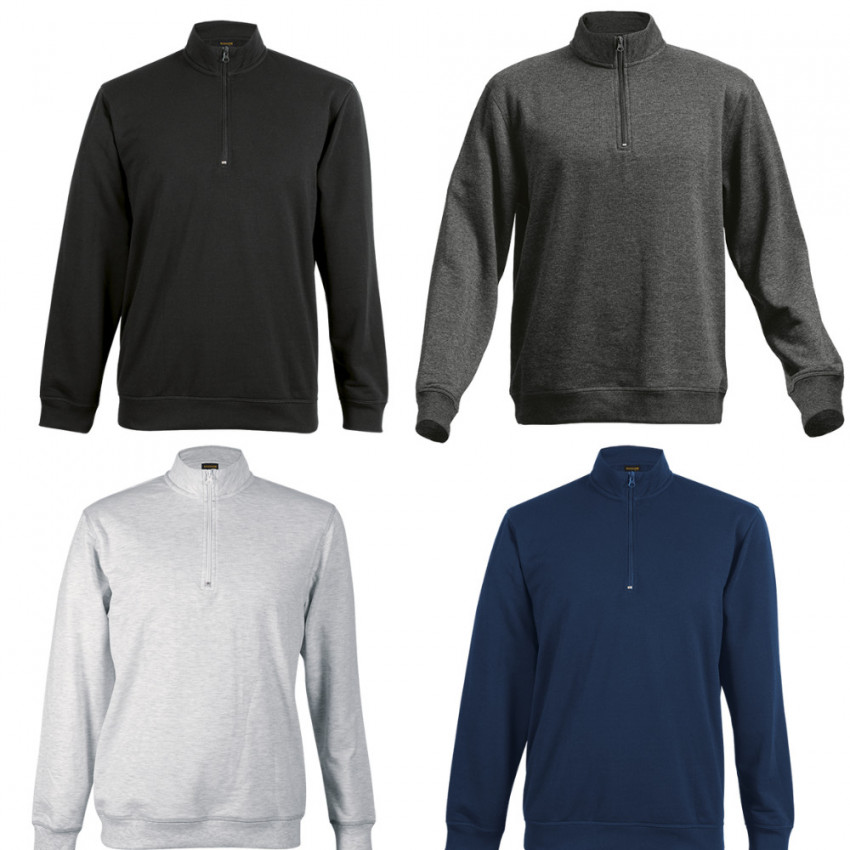 SWEATER QUINN QUARTER ZIP BLACK LARGE (QUI)