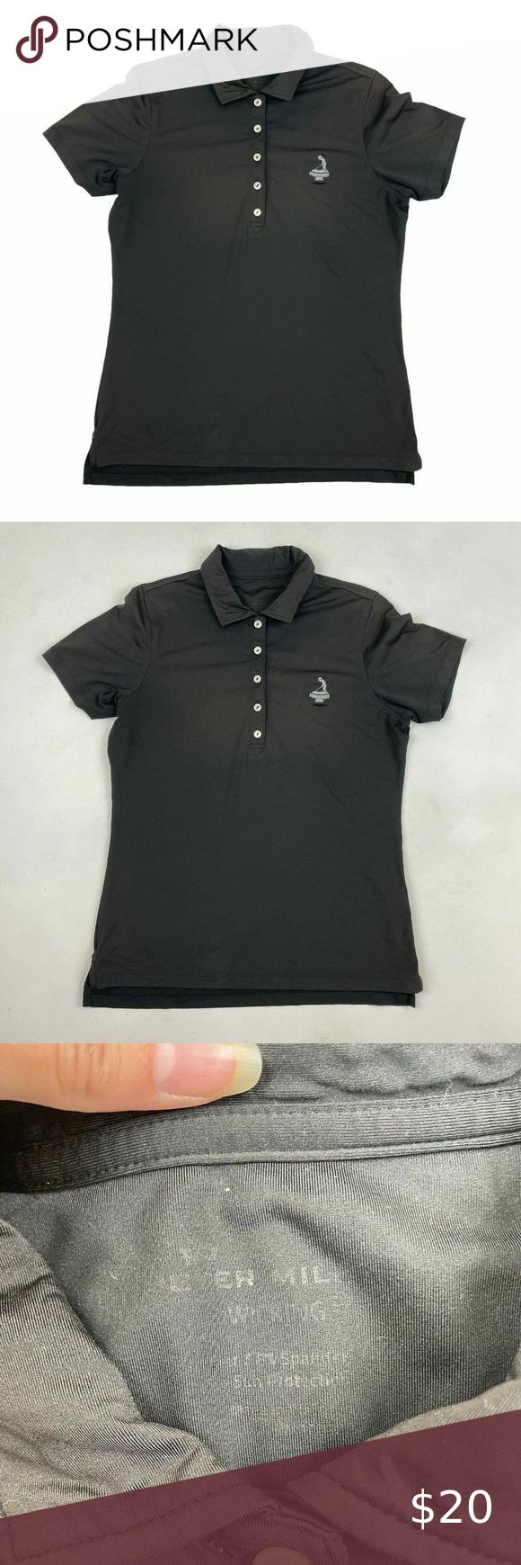 GOLF SHIRT PINEHURST BLACK LARGE (MM-PI)