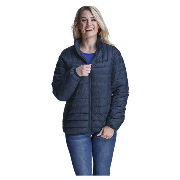 LADIES JACKET VALUE PUFFER NYLON BLACK MEDIUM (VPU-LDS)