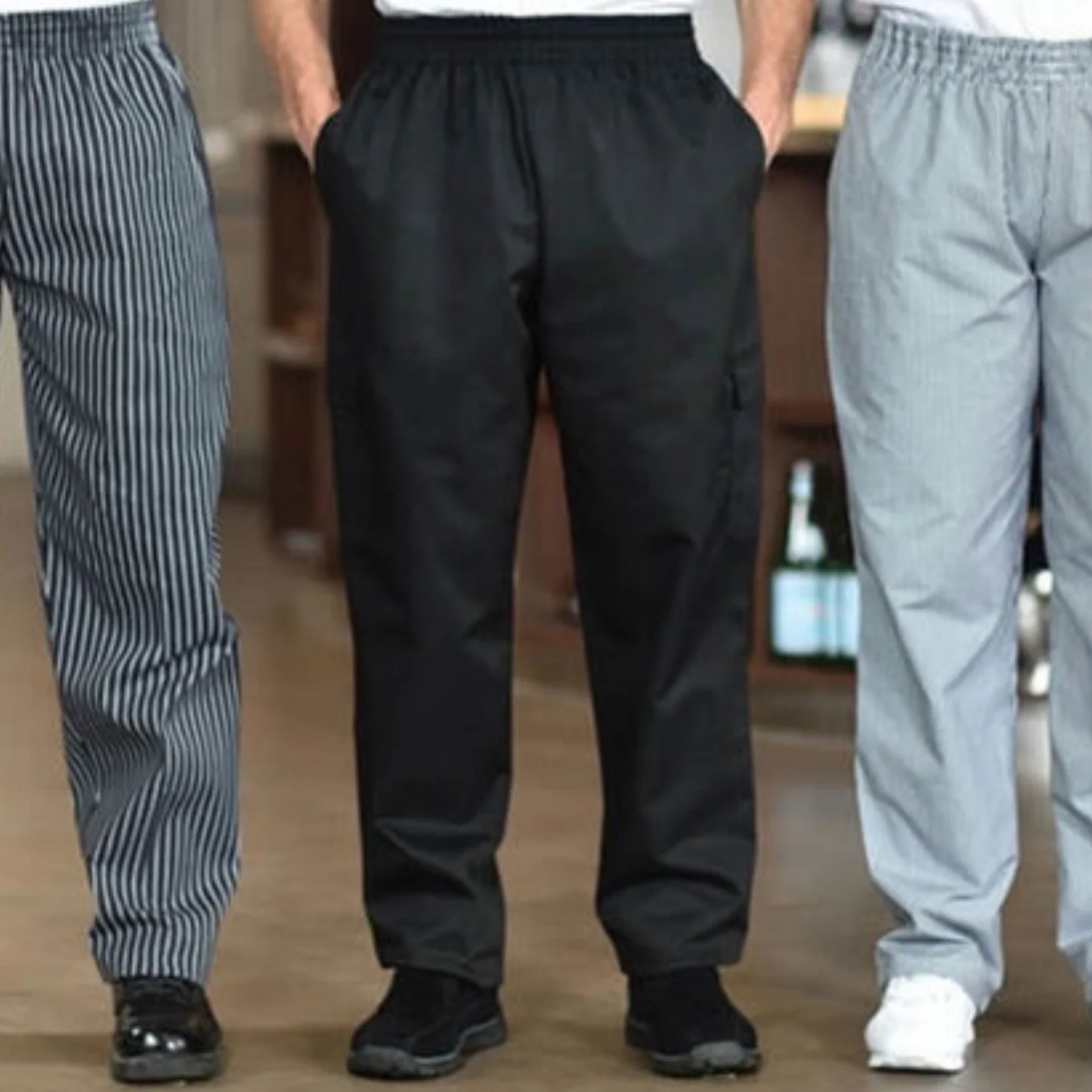 BAGGY PANTS CHECK BLACK/WHITE 2XLARGE (UNI3035)