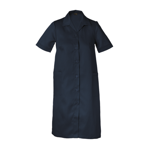 LADIES HOUSE COAT P/COTTON DARK NAVY 2XLARGE (CS-HOU)